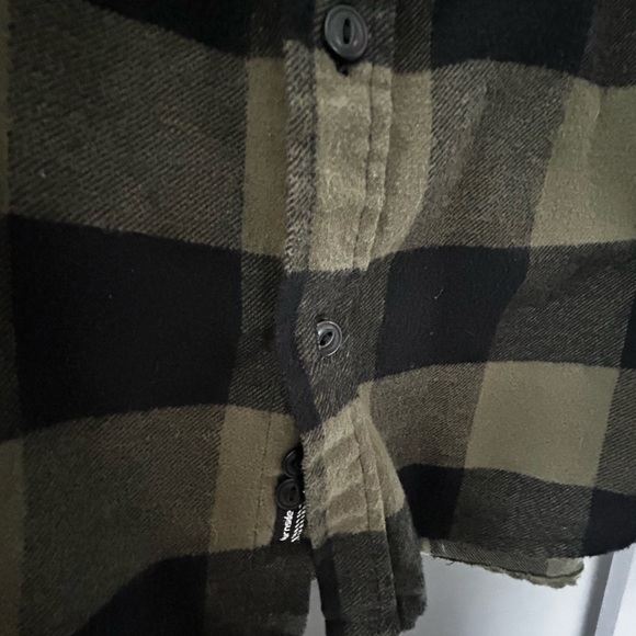 Men’s flannel shirt , green and black, burnside size large - Picture 4 of 4